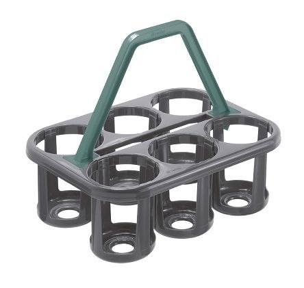 Transporter na butelkę, 35 x 26 x 27 cm, plastikowy, antracy