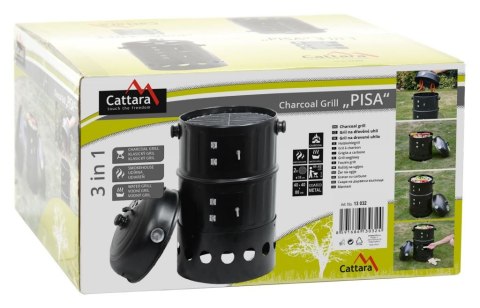 Grill węglowy / wędzarnia PISA - 3w1, 40 cm