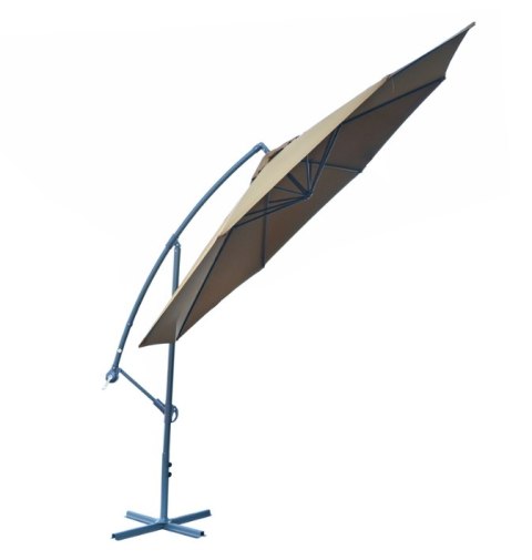 Parasol metal ø 350 cm - brązowy