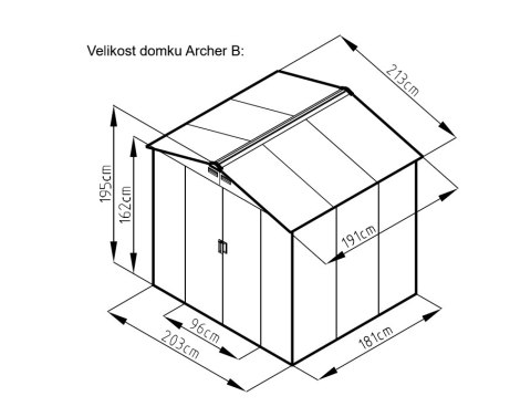 Domek ogrodowy ARCHER BART
