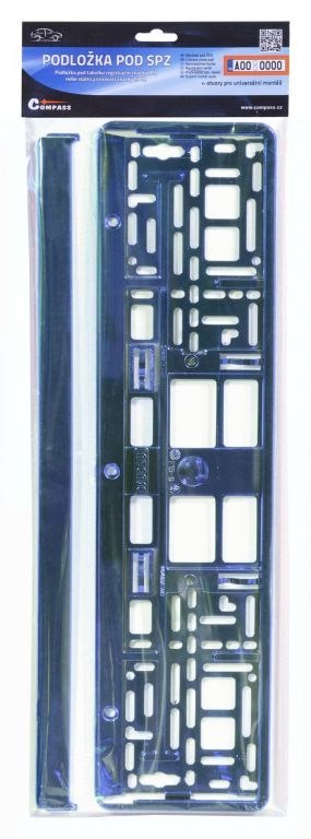 Podkładka pod tablicę rejestracyjną - niebieski metalik