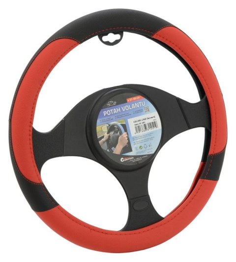 Pokrowiec na kierownicę COLOUR LINE - czerwony / czarny