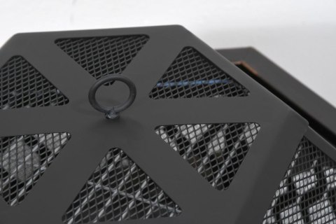 CATARRA HEXAGON Kominek z pokrywą, 60,5 x 70 x 62,5 cm