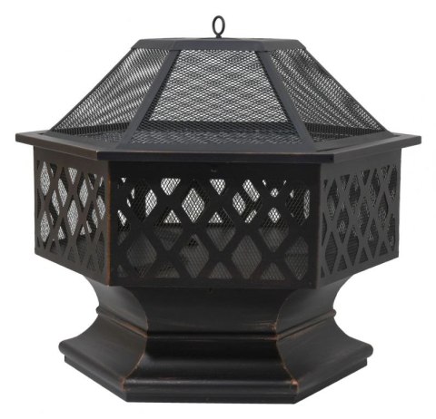 CATARRA HEXAGON Kominek z pokrywą, 60,5 x 70 x 62,5 cm