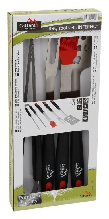 Cattara Grill narzędzia INFERNO, zestaw 4 szt