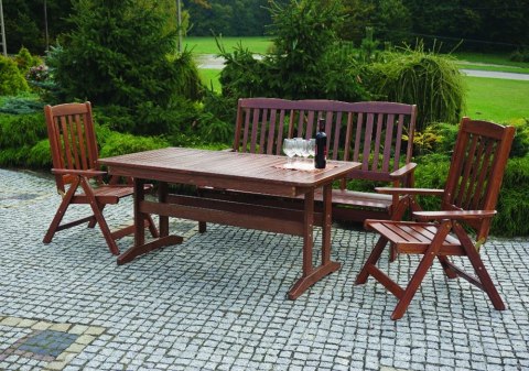 Ławka ogrodowa drewniana LUISA 3-osobowa