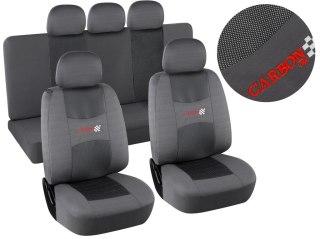 Pokrowce na siedzenia Airbag, szare, zestaw 9 szt.
