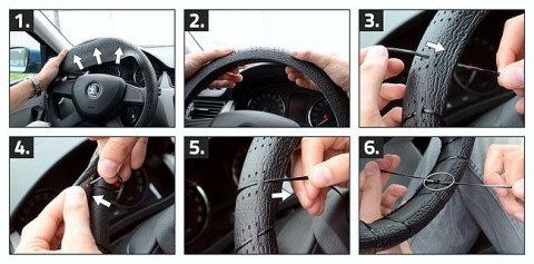 Pokrowiec na kierownice - czarne