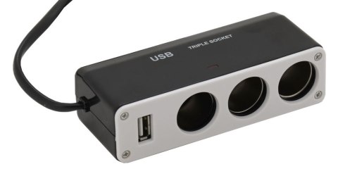 Rozdzielacz 12/24V + USB 1000 mA