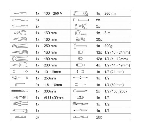 Walizka z narzędziami Alu Profi
