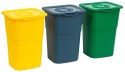 Zestaw 3 ECO pojemników na odpady posortowane 3 x 50 l