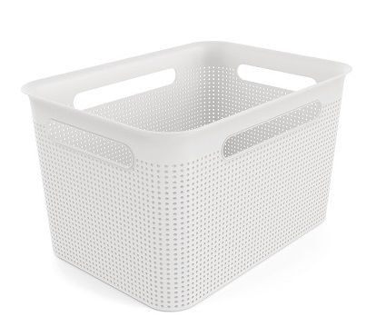 BRISEN Pudełko do przechowywania 16 L, plastik, białe