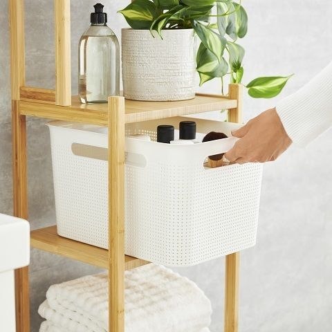 BRISEN Pudełko do przechowywania 16 L, plastik, białe