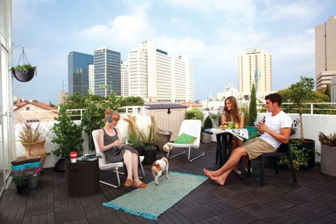 COOL STOOL Stolik grafitowy