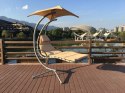 Ekskluzywna huśtawka ogrodowa z parasolem