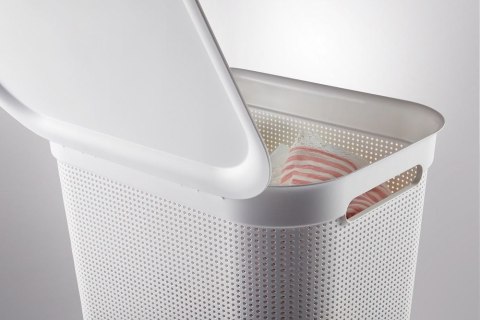 Kosz na bieliznę BRISEN 50 L, plastik, biały