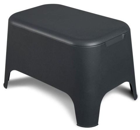 PETRA stół plastikowy + skrzynia, grafitowy