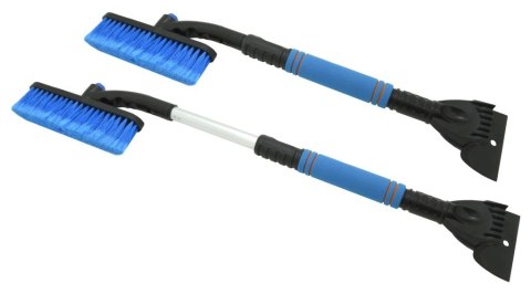 Skrobak z miotłą niebieski teleskopowy składany 55 - 80 cm