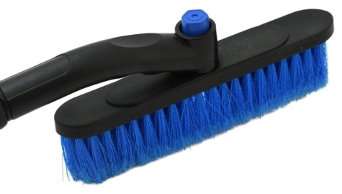Skrobak z miotłą niebieski teleskopowy składany 55 - 80 cm