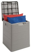 WOODYS Plastikowa skrzynia do ogrodu 90l jasno szara