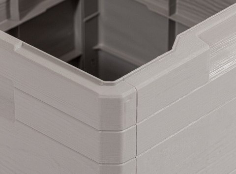 WOODYS Plastikowa skrzynia do ogrodu 90l jasno szara