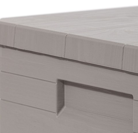 WOODYS Plastikowa skrzynia do ogrodu 90l jasno szara