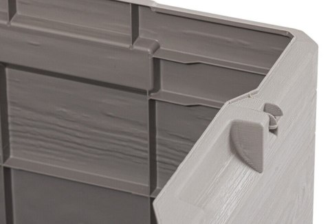WOODYS Plastikowa skrzynia do ogrodu 90l jasno szara