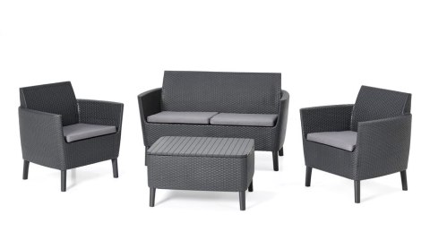 Zestaw ogrodowy poliratan Zestaw SALEMO - grafit