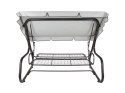 Huśtawka ogrodowa metalowa, 4-osobowa, rozkładana
