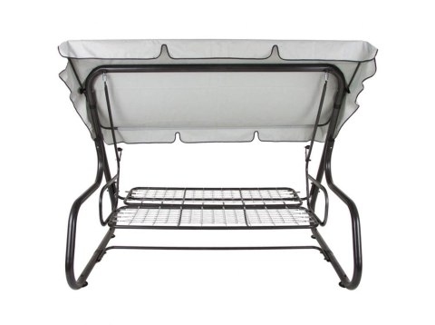 Huśtawka ogrodowa metalowa, 4-osobowa, rozkładana