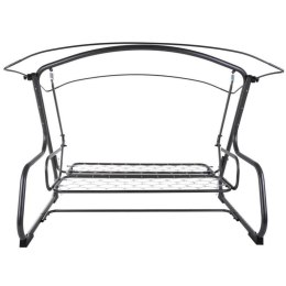 Huśtawka ogrodowa metalowa, rozkładana, dla 4 osób, 209 cm