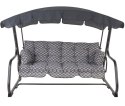 Huśtawka ogrodowa metalowa, rozkładana, dla 4 osób, 209 cm