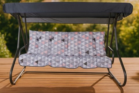 Huśtawka ogrodowa rozkładana do leżanki, 3-osob, 220×157cm