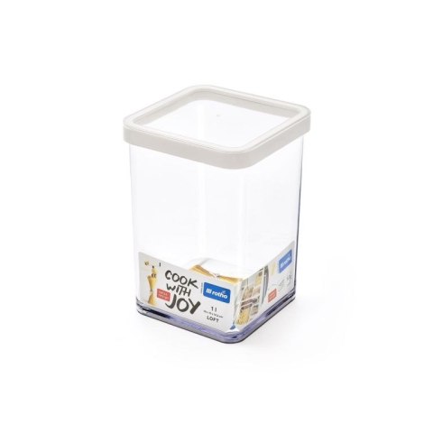 LOFT Pojemnik na żywność, przezroczysty, plastikowy, 1 l