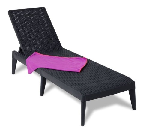 NUMANA leżak ogrodowy z tworzywa sztucznego, grafitowy