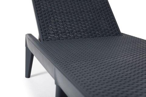 NUMANA leżak ogrodowy z tworzywa sztucznego, grafitowy