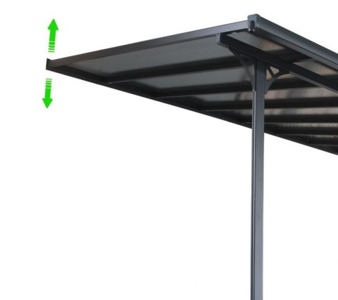 Pergola ogrodowa BRUCE H 557 x 305 cm, szara