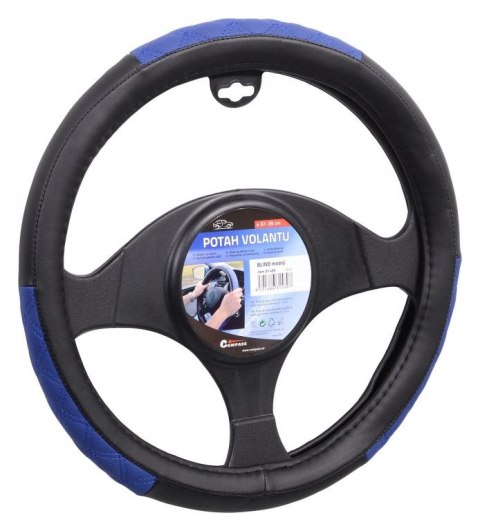Pokrowiec na kierownicę BLIND - niebieski / czarny