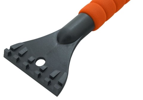 Skrobaczka z miotełką, pomarańczowa, teleskopowa, 51 - 63 cm