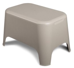 Stół plastikowy PETRA + schowek, szary