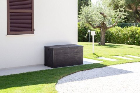 WOOD plastikowa skrzynia ogrodowa 420 L, grafitowa