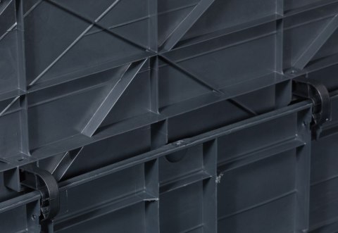 WOOD plastikowa skrzynia ogrodowa 420 L, grafitowa