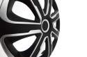 Zestaw kołpaków Livorno Carbon 14" - czarny / srebrny