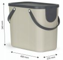 ALBULA box 25L system sortowania odpadów - cappuccino