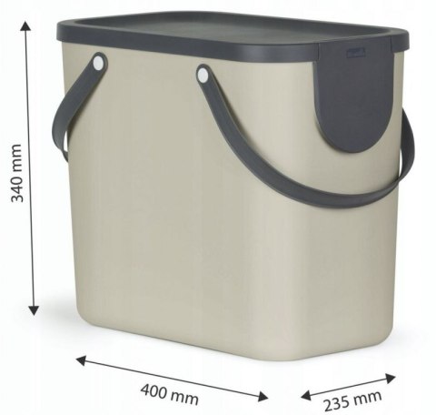 ALBULA box 25L system sortowania odpadów - cappuccino