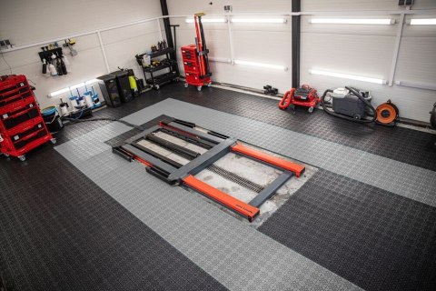 ATENA Płytki podłogowe, plastikowe 11 szt. szare