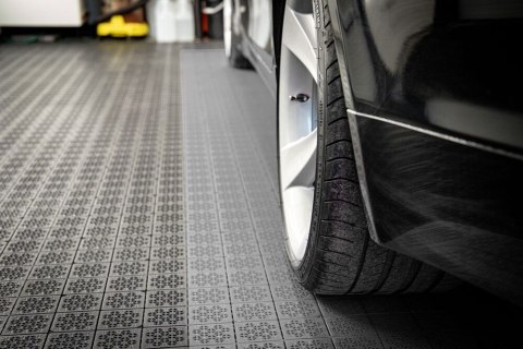 ATENA Płytki podłogowe, plastikowe 11 szt. szare