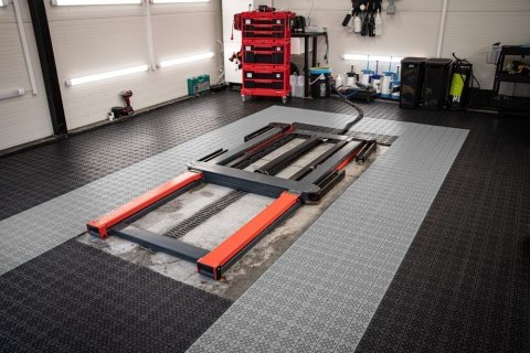 ATENA Płytki podłogowe, plastikowe 11 szt. szare