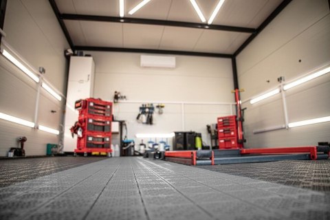 ATENA Płytki podłogowe, plastikowe 11 szt. szare