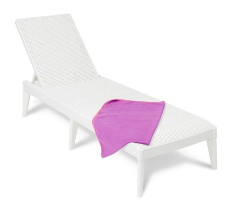 NUMANA, Leżak ogrodowy plastikowy, biały